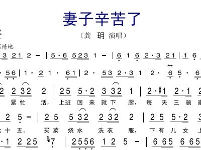 妻子辛苦了 龚 玥演唱版